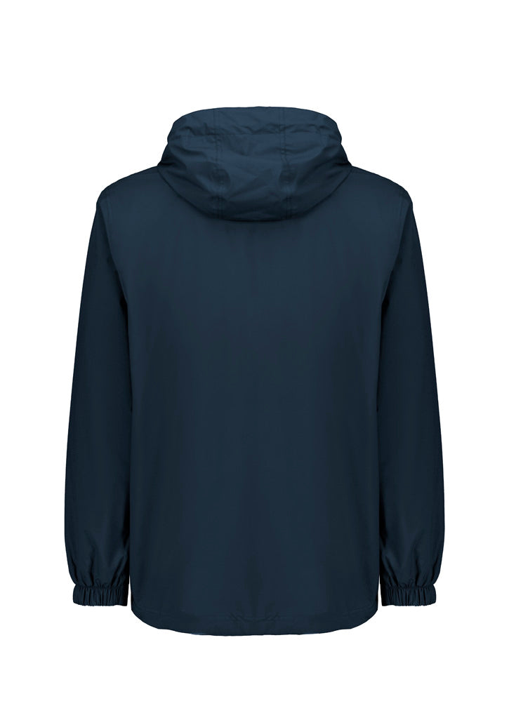 Unisex Super Light Packable Rain Jacket Navy back view