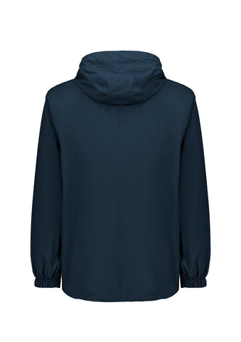 Unisex Super Light Packable Rain Jacket Navy back view