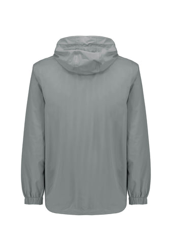 Unisex Super Light Packable Rain Jacket Silver back view