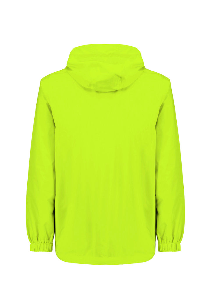 Unisex Super Light Packable Rain Jacket Yellow back view