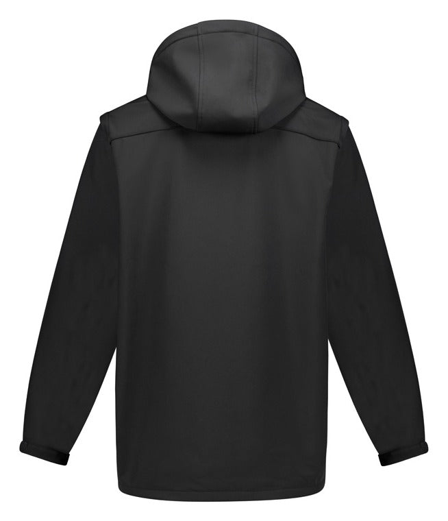 Unisex Streetworx 2 In 1 Stretch Softshell Jacket Black back view