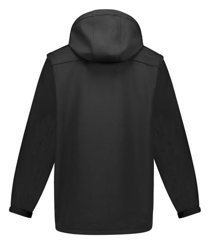 Unisex Streetworx 2 In 1 Stretch Softshell Jacket Black back view