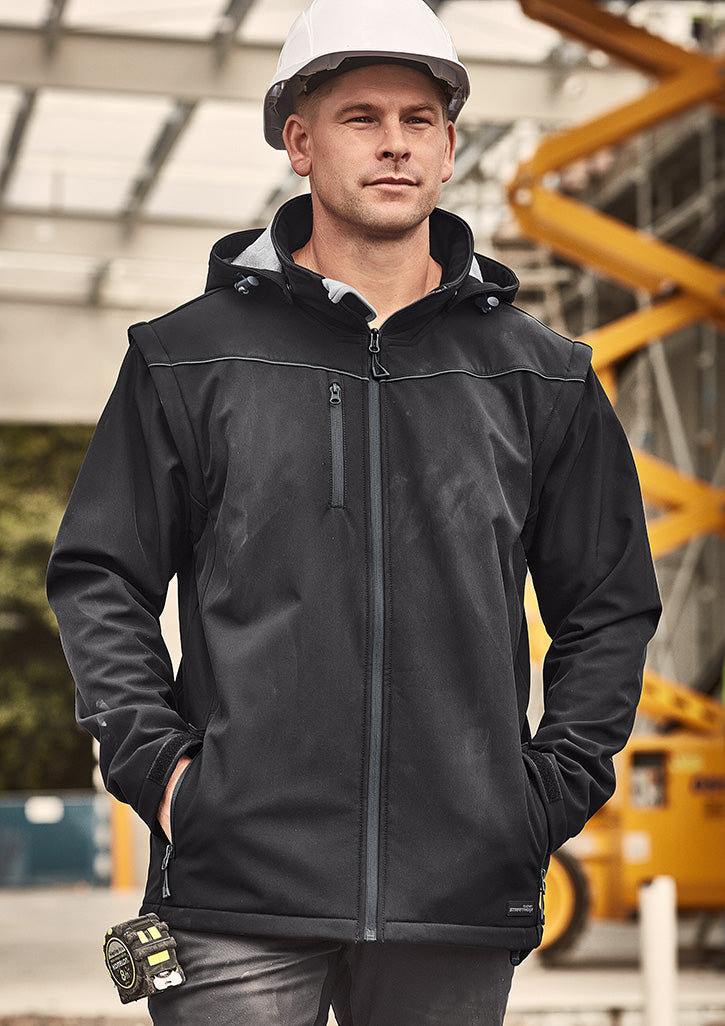 Unisex Streetworx 2 In 1 Stretch Softshell Jacket-ZJ263-syzmik-1