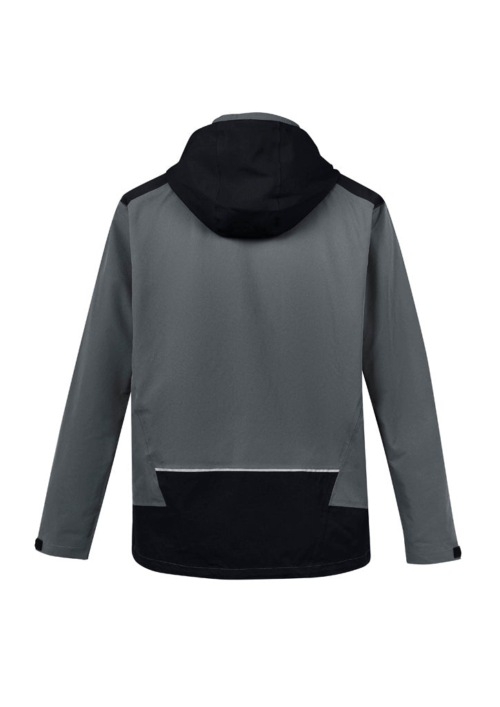 Unisex Streetworx Stretch Waterproof Jacket Charcoal/Black back view