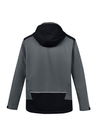 Unisex Streetworx Stretch Waterproof Jacket Charcoal/Black back view