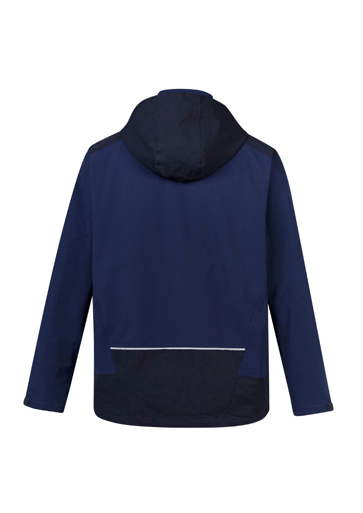 Unisex Streetworx Stretch Waterproof Jacket Navy/Dark Navy back view