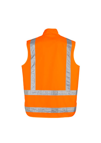 Mens TTMC-W23 Fleece Lined Vest Orange back view