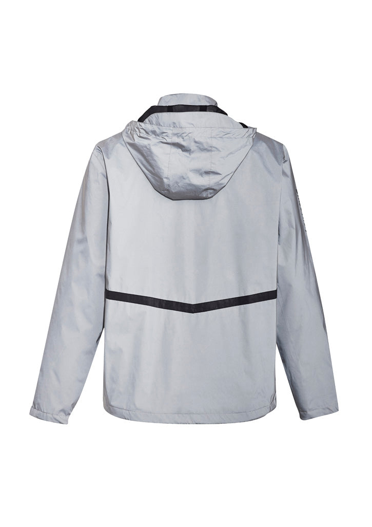Unisex Streetworx Reflective Waterproof Jacket Reflective Silver back view