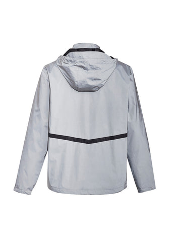 Unisex Streetworx Reflective Waterproof Jacket Reflective Silver back view