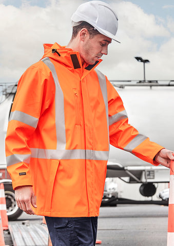 Mens TTMC-W23 Hi Vis X Back Heavy Duty Waterproof Jacket-ZJ620-NZ-syzmik-0