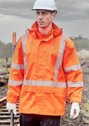 Mens TTMC-W23 Hi Vis X Back Ultralite Waterproof Jacket-ZJ657-NZ-syzmik-0