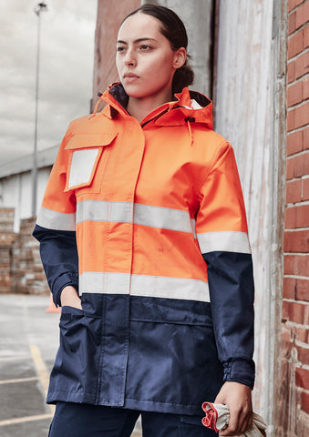 Womens Hi Vis Ultralite Waterproof Jacket-ZJ757-syzmik-0