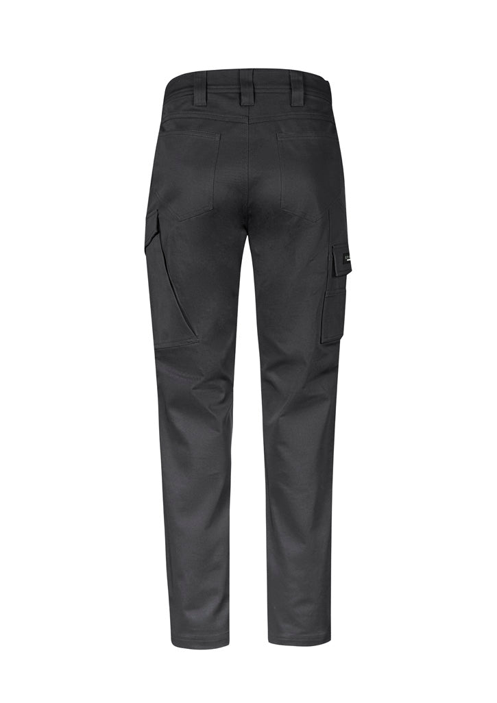 Mens Essential Basic Stretch Cargo Pant Charcoal back view