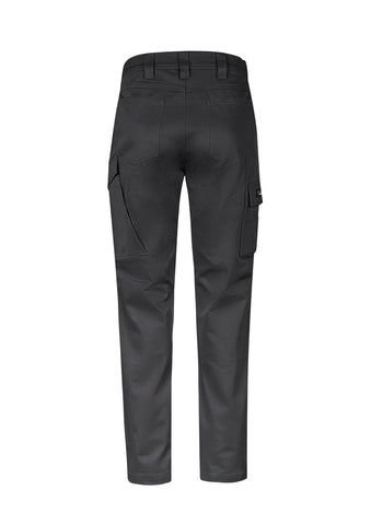 Mens Essential Basic Stretch Cargo Pant Charcoal back view