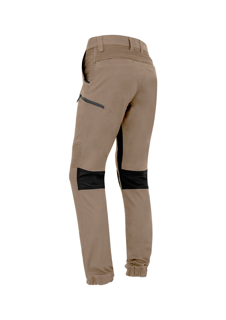 Mens Streetworx Stretch Pant - Cuffed Khaki back view