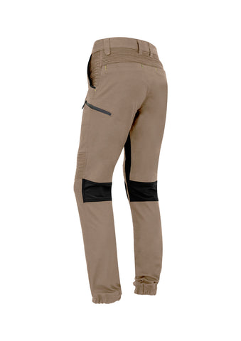 Mens Streetworx Stretch Pant - Cuffed Khaki back view