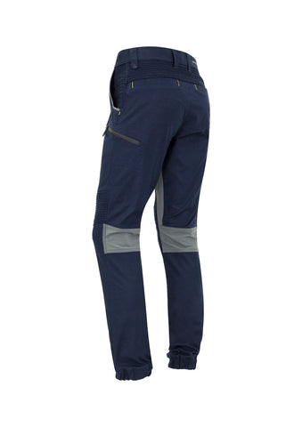 Mens Streetworx Stretch Pant - Cuffed Navy back view