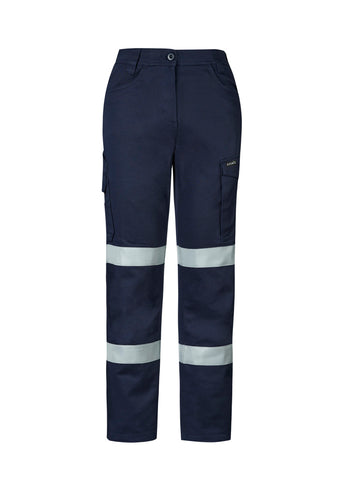 Womens Essential Stretch Taped Cargo Pant Navy front view