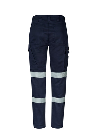 Mens Essential Stretch Taped Cargo Pant Navy back view