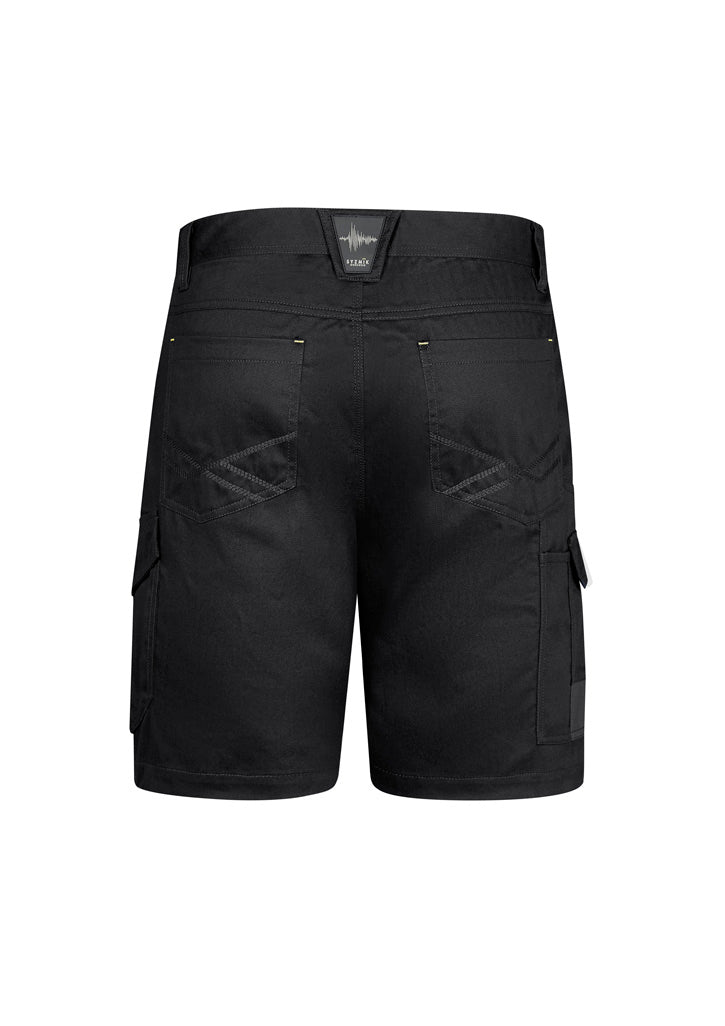 Mens Summer Cargo Short Black back view