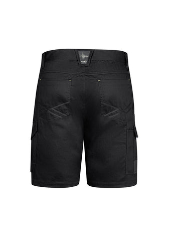 Mens Summer Cargo Short Black back view