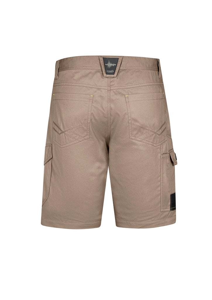 Mens Summer Cargo Short Khaki back view