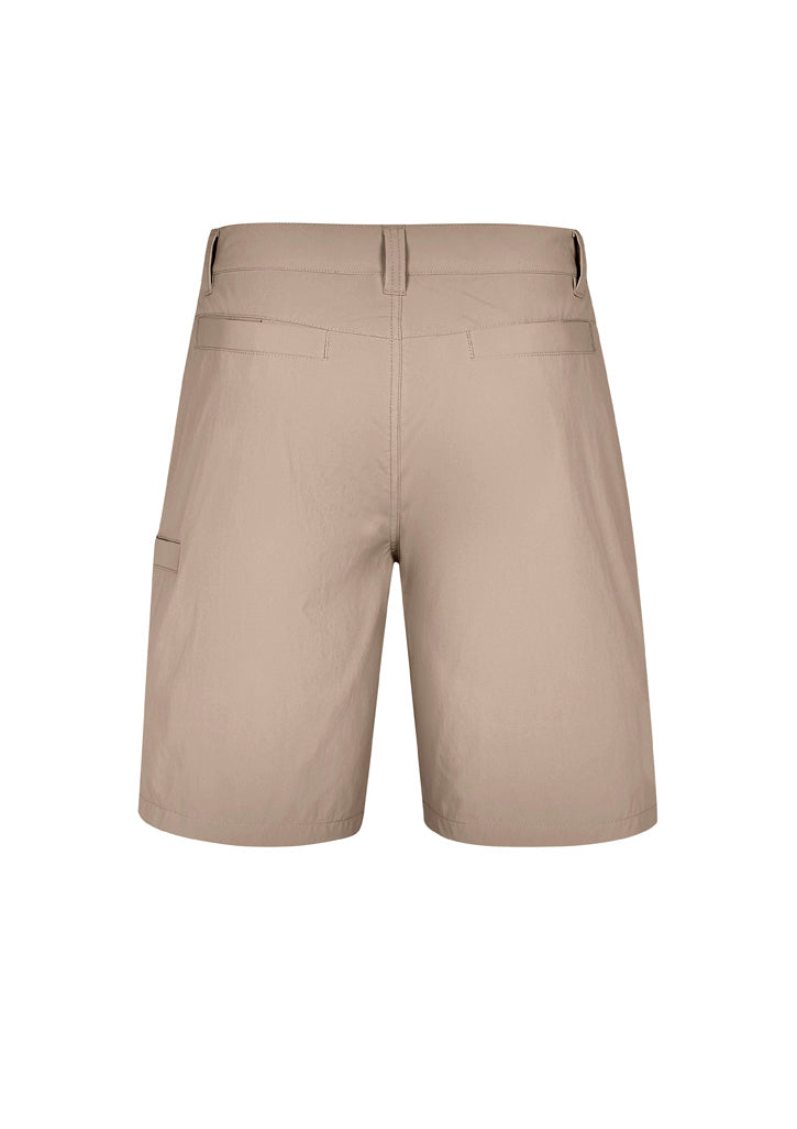 Mens Lightweight Outdoor Short Khaki back view