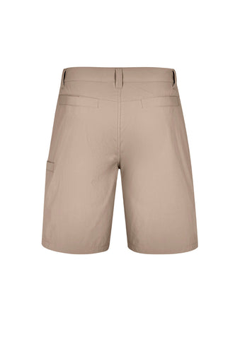 Mens Lightweight Outdoor Short Khaki back view