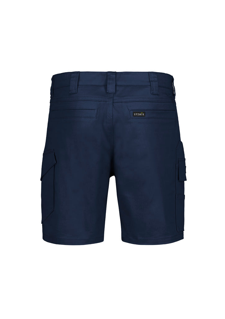 Mens Essential Stretch Cargo Short Navy back view