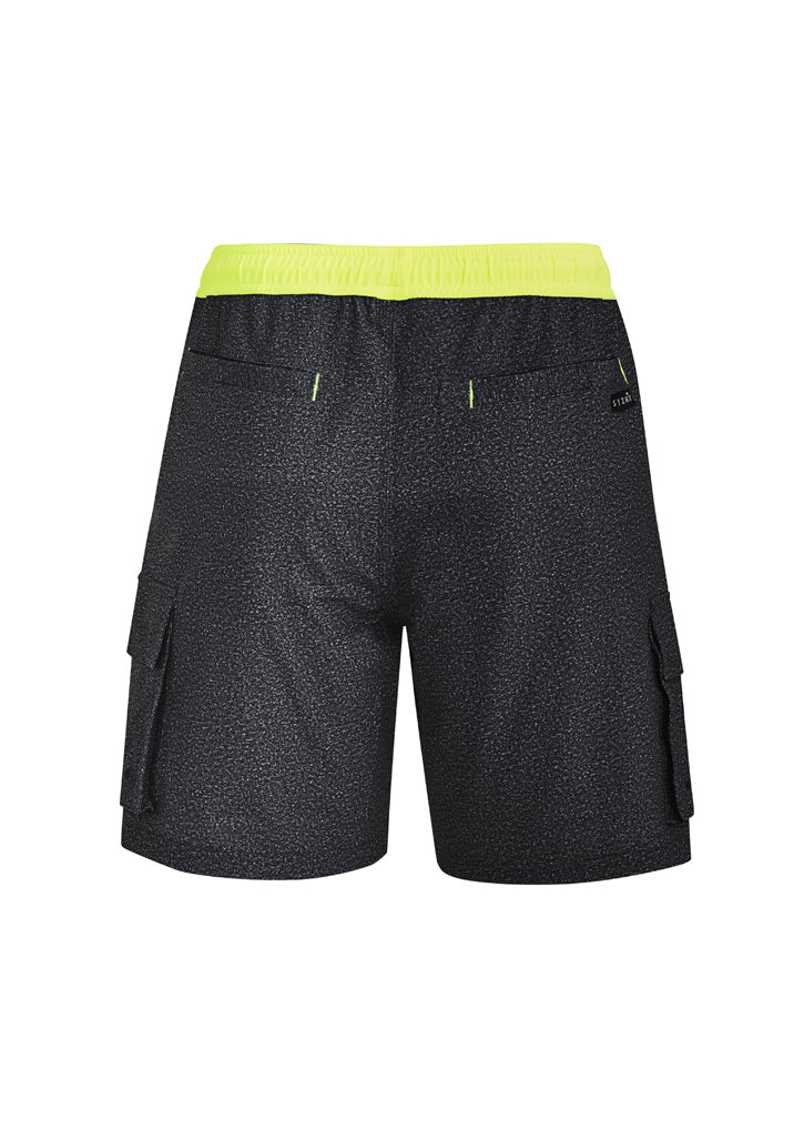 Mens Streetworx Board Short Grey Marle back view