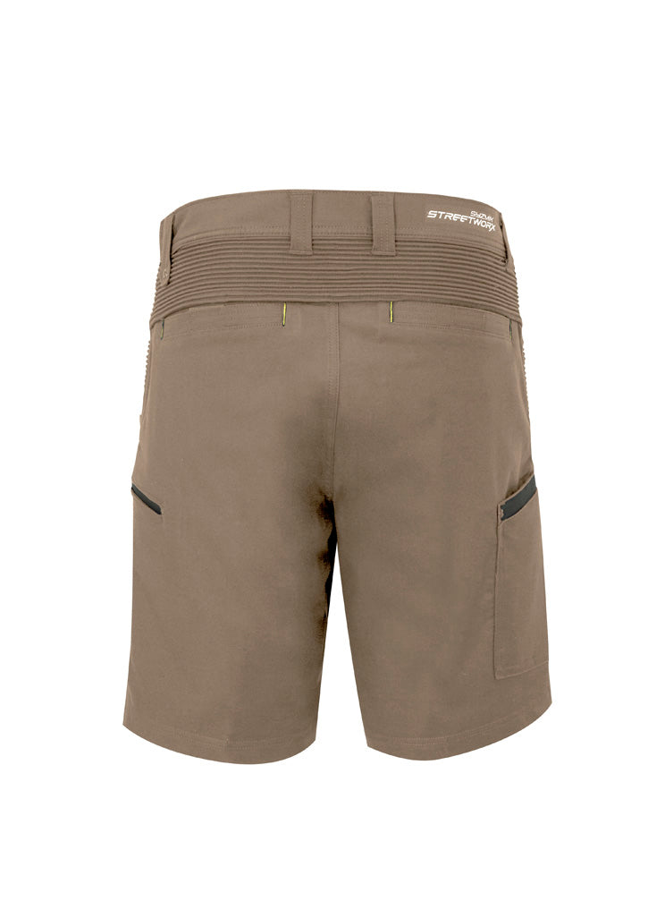 Mens Streetworx Stretch Short Khaki back view