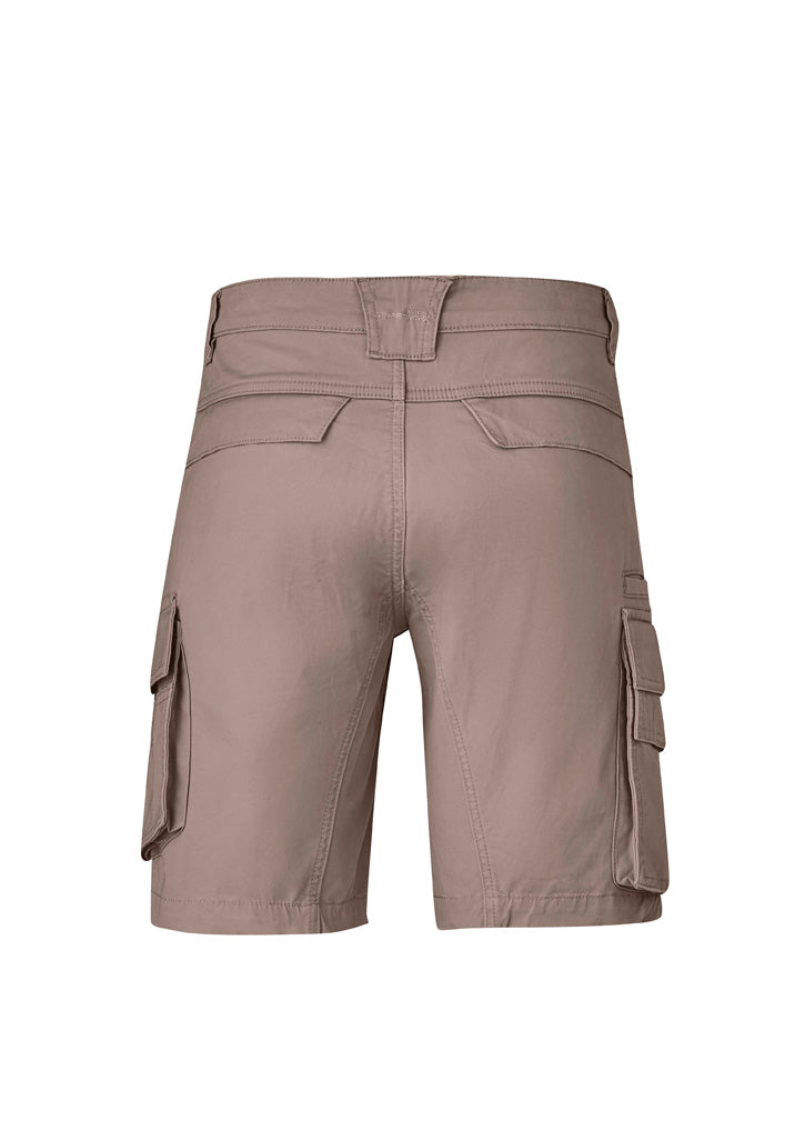 Mens Streetworx Curved Cargo Short Khaki back view