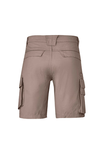 Mens Streetworx Curved Cargo Short Khaki back view