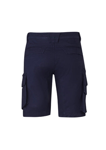Mens Streetworx Curved Cargo Short Navy back view