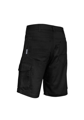Mens Rugged Cooling Vented Short Black back view