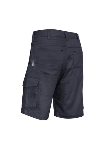 Mens Rugged Cooling Vented Short Charcoal back view