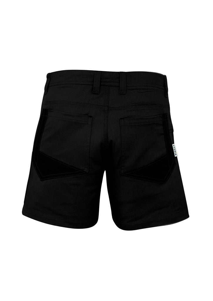 Mens Rugged Cooling Short Short Black back view