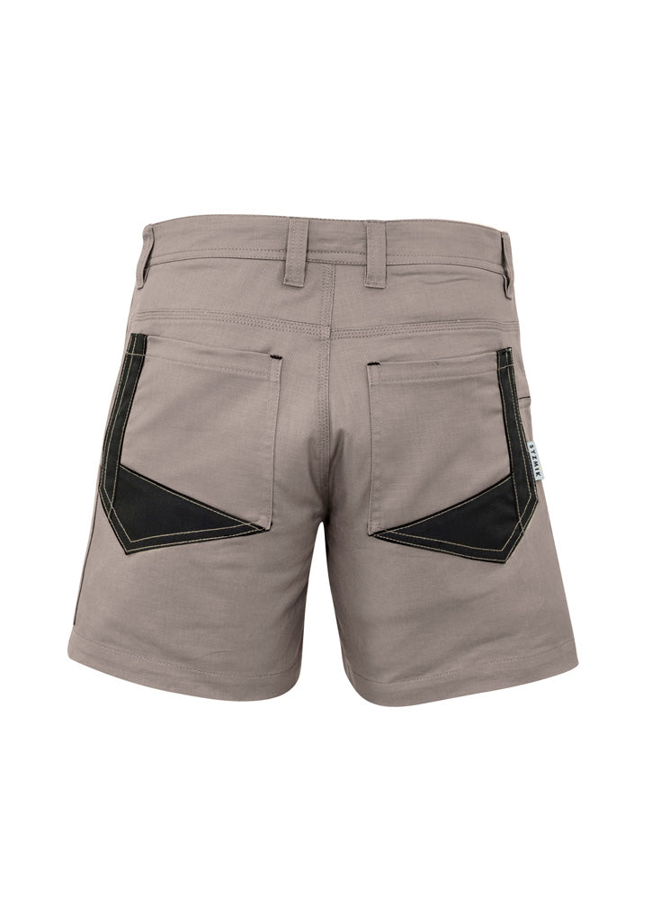Mens Rugged Cooling Short Short Khaki back view