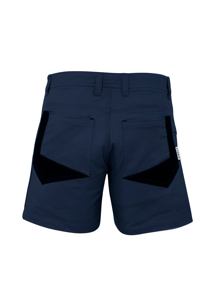 Mens Rugged Cooling Short Short Navy back view
