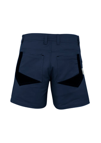 Mens Rugged Cooling Short Short Navy back view