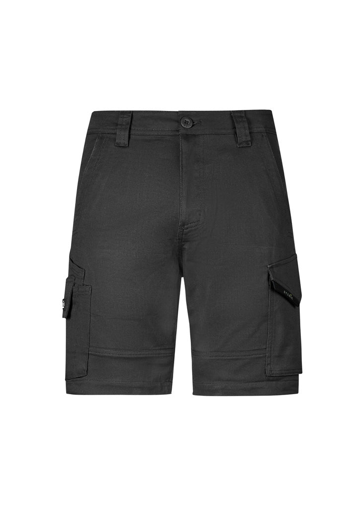 Mens Rugged Cooling Stretch Short Charcoal front view