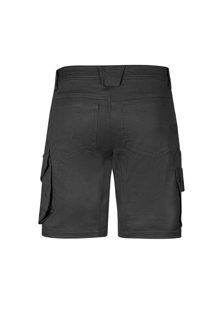 Mens Rugged Cooling Stretch Short Charcoal back view