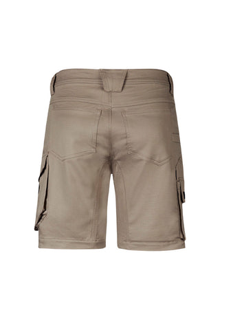 Mens Rugged Cooling Stretch Short Khaki back view