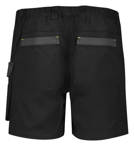 Mens Rugged Cooling Stretch Short Short Black back view