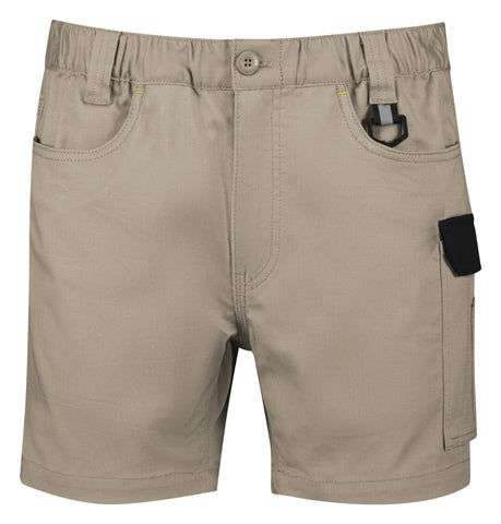 Mens Rugged Cooling Stretch Short Short Khaki front view