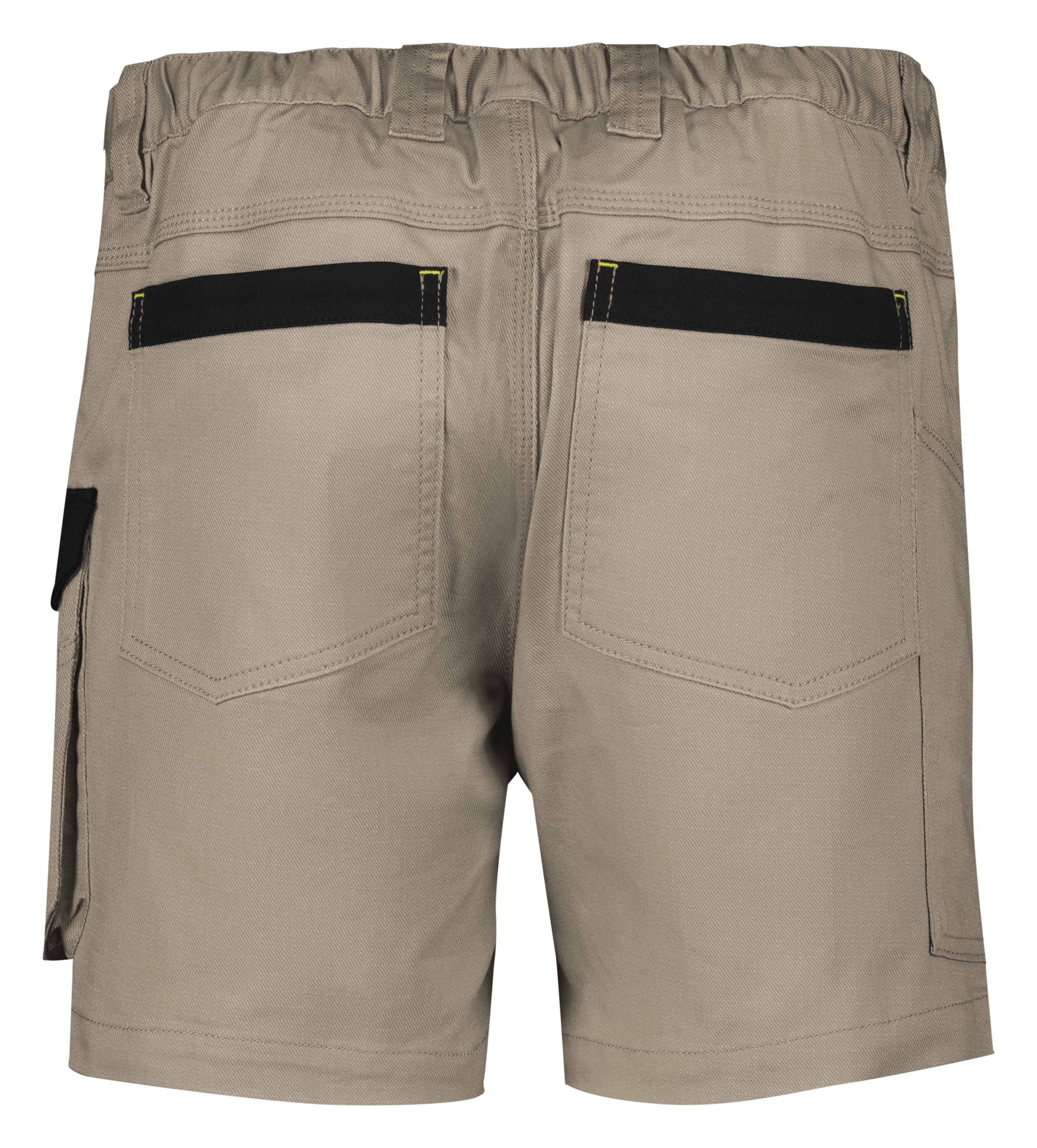 Mens Rugged Cooling Stretch Short Short Khaki back view