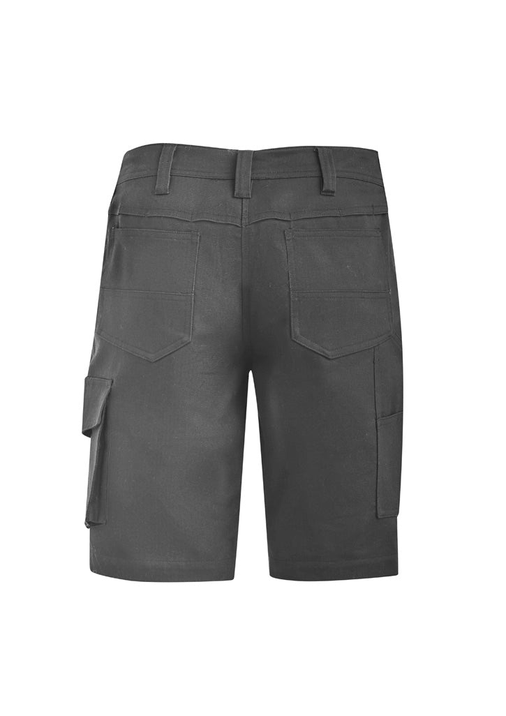 Womens Rugged Cooling Vented Short Charcoal back view