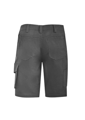 Womens Rugged Cooling Vented Short Charcoal back view