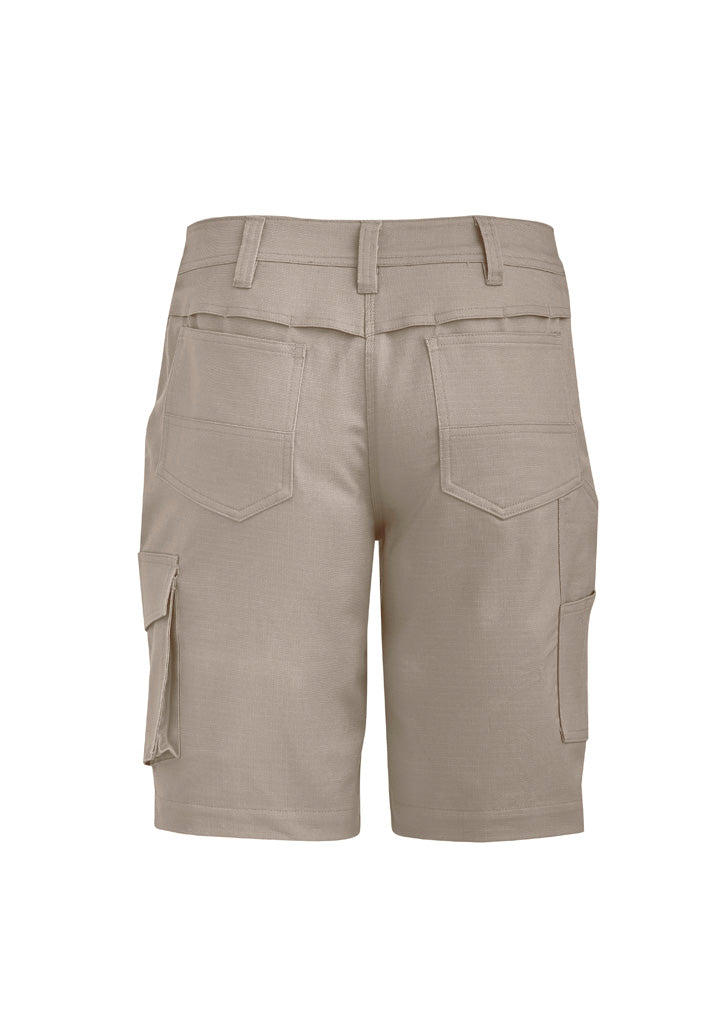 Womens Rugged Cooling Vented Short Khaki back view