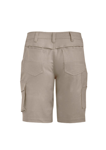 Womens Rugged Cooling Vented Short Khaki back view